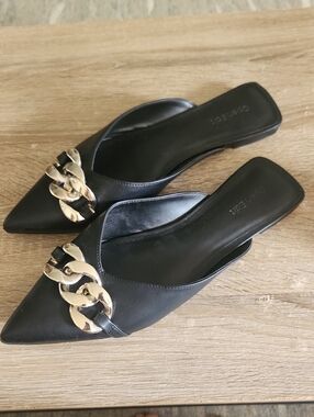 Ladies Open Edit Black Dress Mule Size 9